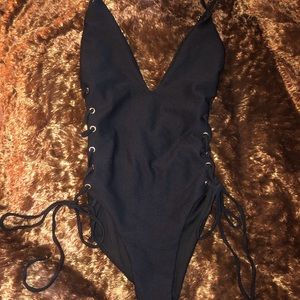 Blue life from shop planet blue lace up one piece